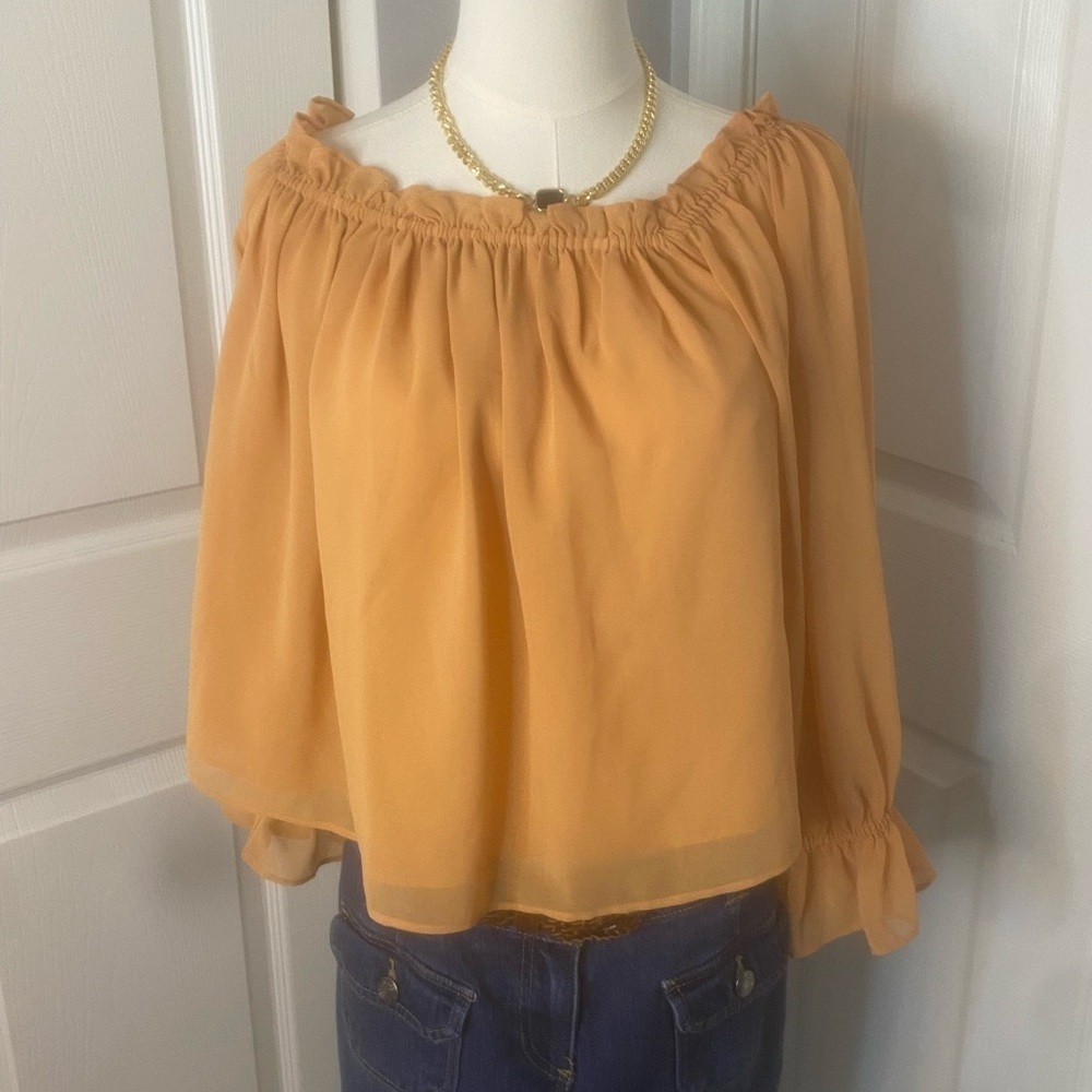 1. State Off-Shoulder Blouse - Toasted Nut
